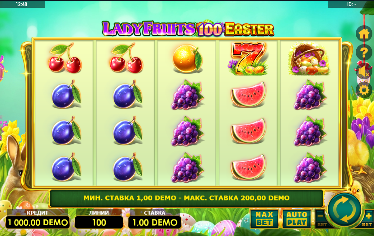 Изображение игрового автомата Lady Fruits 100 Easter