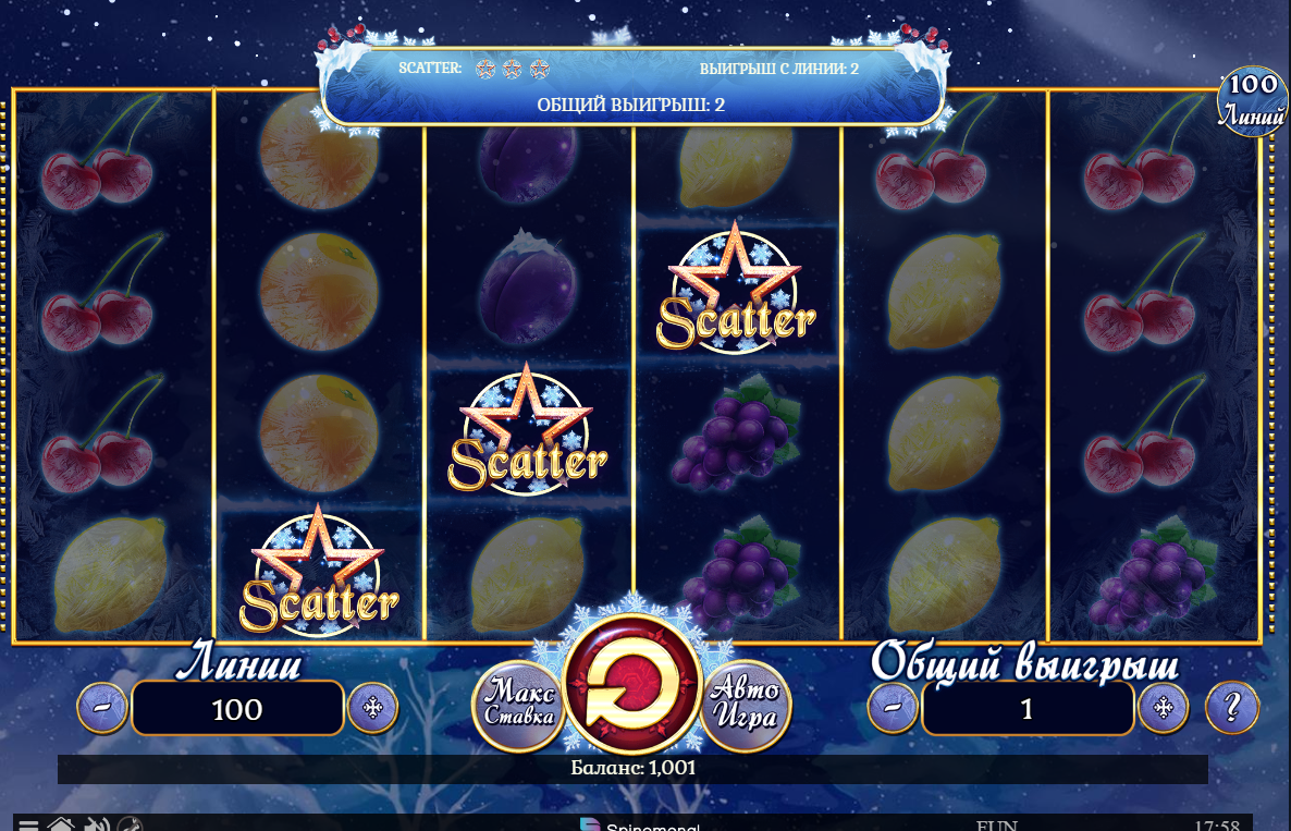 Изображение игрового автомата Fruits On Ice