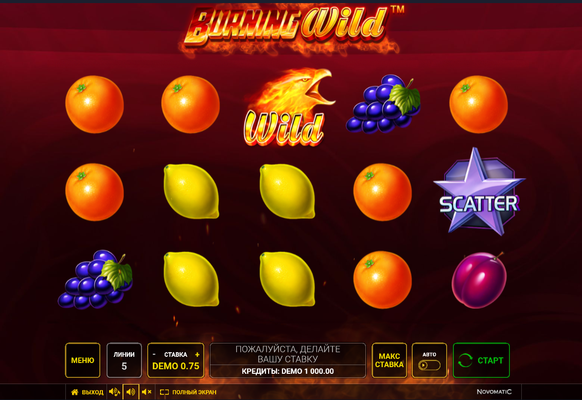Изображение игрового автомата Burning Wild