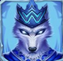 Символ игрового автомата Wolf Hiding Ледяной волк