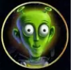 Символ игрового автомата Golden Planet Зеленый инопланетянин 
